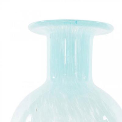 Vintage Light Blue Spattered Glass Vases