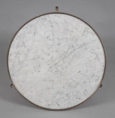 Vintage Louis XVI Style Silvered Bronze Gueridon