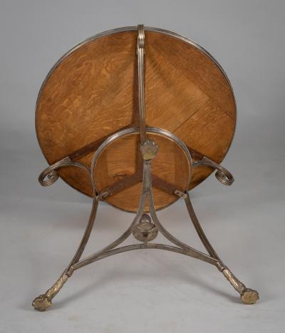 Vintage Louis XVI Style Silvered Bronze Gueridon