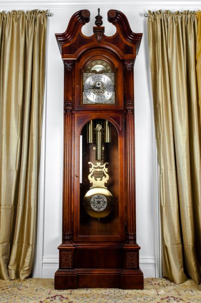 Vintage Mahogany Grand Fathers Clock