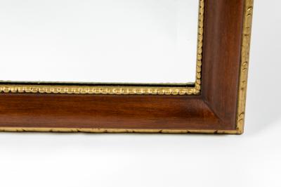 Vintage Mahogany Wood Framed Hanging Wall Mirror