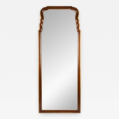 Vintage Mahogany Wood Framed Hanging Wall Mirror