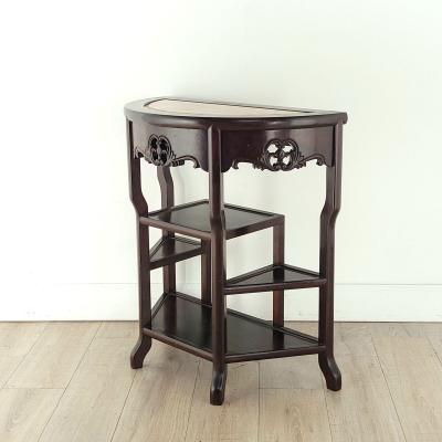 Vintage Marble and Rosewood Chinese Table circa 1980