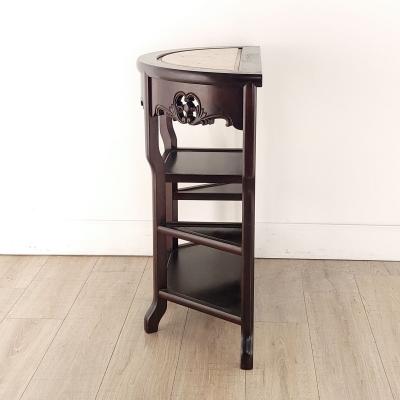 Vintage Marble and Rosewood Chinese Table circa 1980