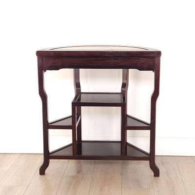 Vintage Marble and Rosewood Chinese Table circa 1980