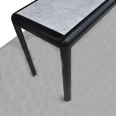 Vintage Marble and Wood Console Table