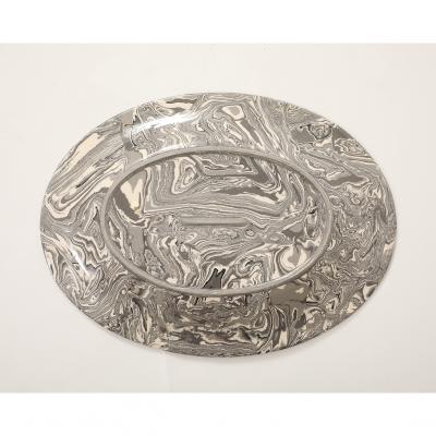 Vintage Marbleized Platter