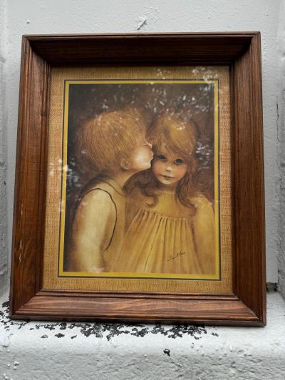 Vintage Margaret Kane little kiss big eyes art print