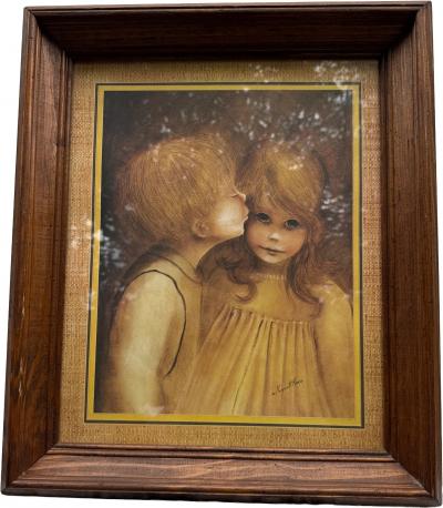 Vintage Margaret Kane little kiss big eyes art print