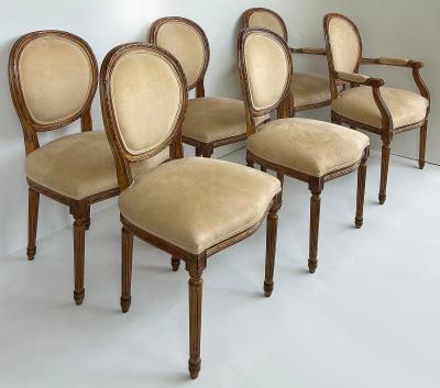 Vintage Meyer Gunther Martini Louis XVI Style Dining Chairs Set of Six
