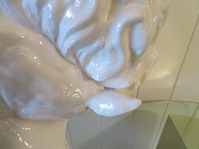 Vintage Mid Century Blanc De Chine White Porcelain Horse Head Bust
