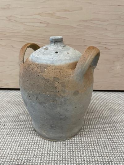 Vintage Mid Century French Provincial Stoneware Pottery Jar Jug Vase Vessel