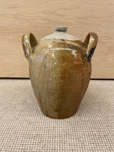 Vintage Mid Century French Provincial Stoneware Pottery Jar Jug Vase Vessel