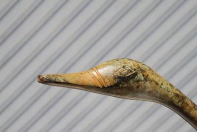 Vintage Mid Century Hollywood Regency Chinoiserie Style Brass Swan Figurine