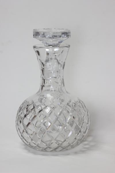 Vintage Mid Century Large Blown Cut Crystal Decanter 1960s England