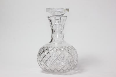 Vintage Mid Century Large Blown Cut Crystal Decanter 1960s England