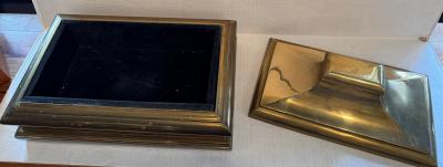 Vintage Mid Century Modern Brass Casket Box from Chapman