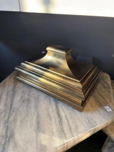 Vintage Mid Century Modern Brass Casket Box from Chapman
