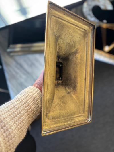 Vintage Mid Century Modern Brass Casket Box from Chapman