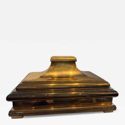 Vintage Mid Century Modern Brass Casket Box from Chapman
