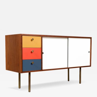 Vintage Mid Century Modern Multi Color Lacquered Credenza