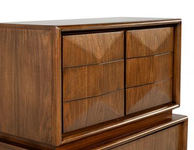 Vintage Mid Century Modern Walnut Wardrobe Cabinet