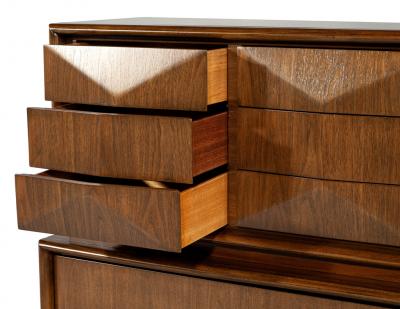 Vintage Mid Century Modern Walnut Wardrobe Cabinet