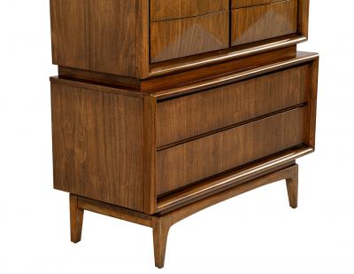 Vintage Mid Century Modern Walnut Wardrobe Cabinet