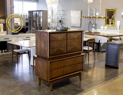 Vintage Mid Century Modern Walnut Wardrobe Cabinet