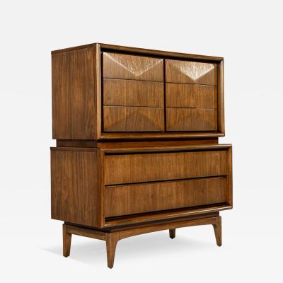 Vintage Mid Century Modern Walnut Wardrobe Cabinet