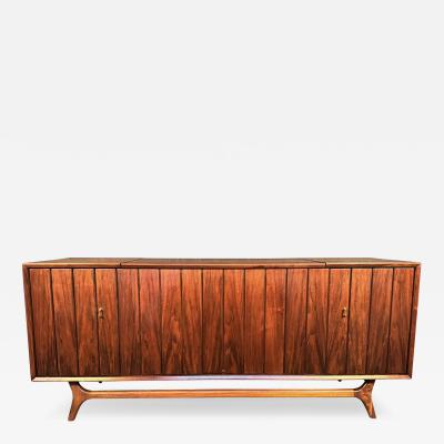 Vintage Mid Century Modern Walnut Zenith Stereo Console