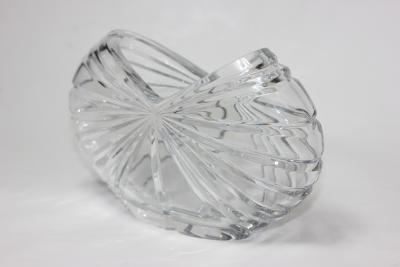 Vintage Mid Century Modernist Crystal Vase 1970s Europe
