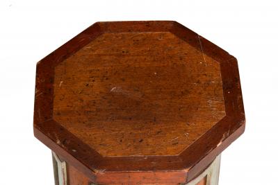Vintage Mid Century Octagonal Short Pedestal Column