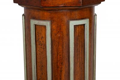 Vintage Mid Century Octagonal Short Pedestal Column