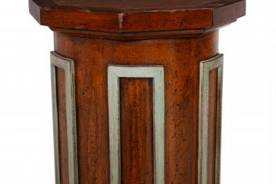 Vintage Mid Century Octagonal Short Pedestal Column