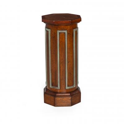 Vintage Mid Century Octagonal Short Pedestal Column