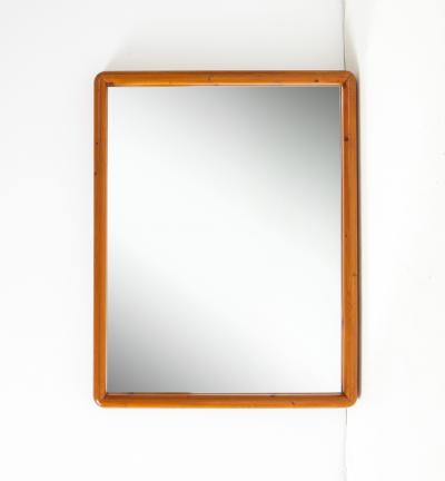 Vintage Mid Century Pinewood Mirror France c 1950s
