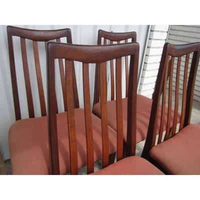 Vintage Midcentury Teak Slat Back Chairs