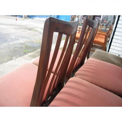 Vintage Midcentury Teak Slat Back Chairs