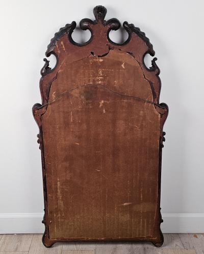 Vintage Mirror with Blue Glass Panels circa 1920