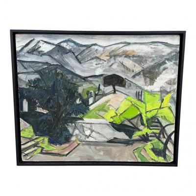 Vintage Modern Abstract Art Oil Painting
