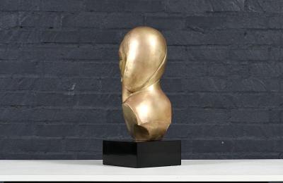 Vintage Modernist Brancusi Inspired Bust Sculpture