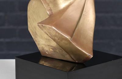 Vintage Modernist Brancusi Inspired Bust Sculpture