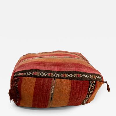 Vintage Moroccan Pouf Kilim Floor Pillow Cushion