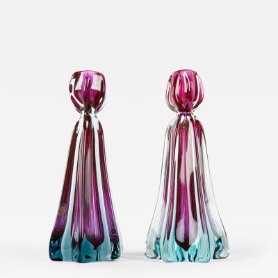 Vintage Murano Glass Candle Sticks