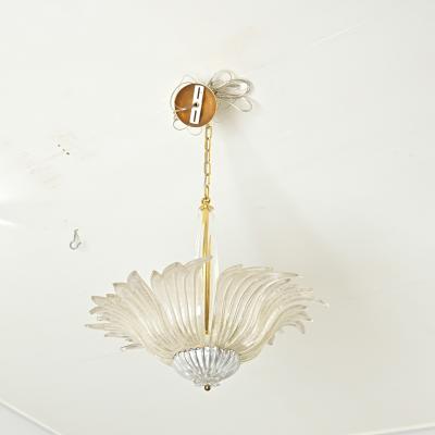 Vintage Murano Glass Palmette Suspension Light