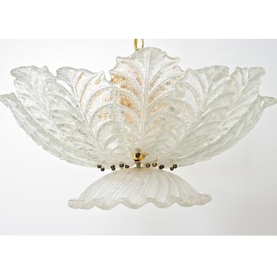 Vintage Murano Glass Palmette Suspension Light