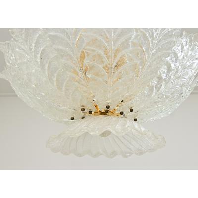 Vintage Murano Glass Palmette Suspension Light