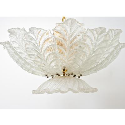 Vintage Murano Glass Palmette Suspension Light