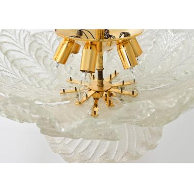 Vintage Murano Glass Palmette Suspension Light